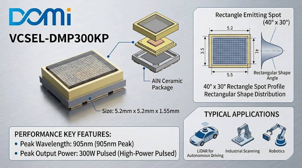 DMP300KP-Vertical-Cavity-Surface-Emitting-Laser-(VCSEL）