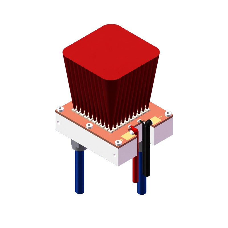 DMP200W 980 nm water-cooled VCSEL module with laser terminals, NTC leads and cooling connections